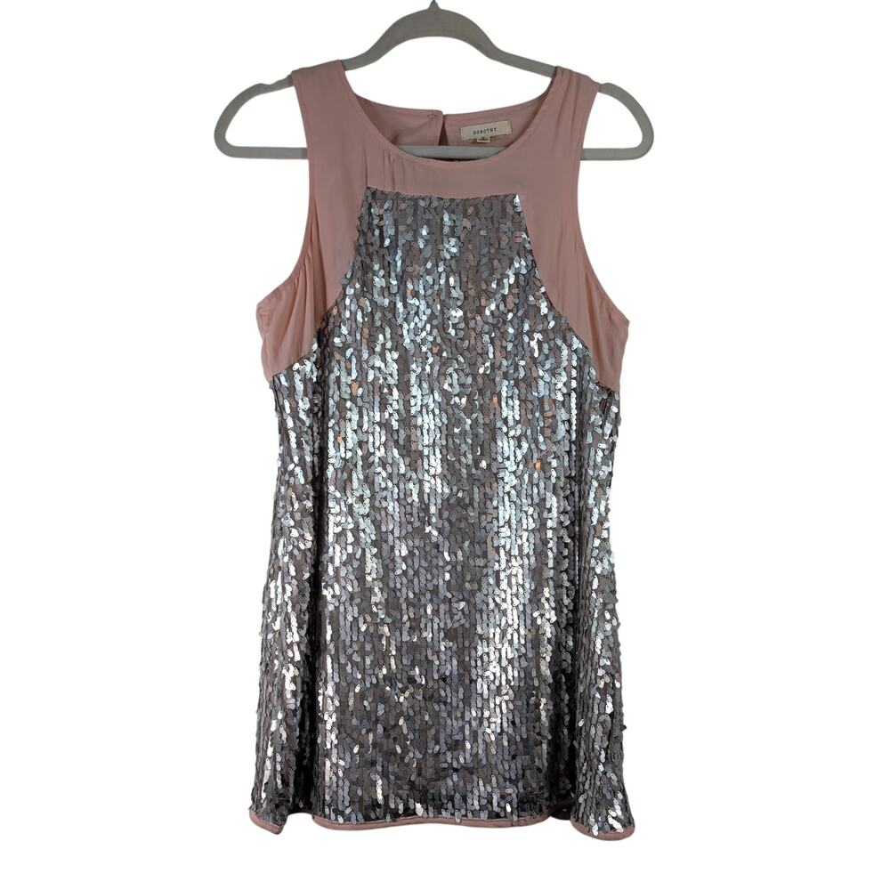 DOROTHY Sequin Mini Dress, Size Medium